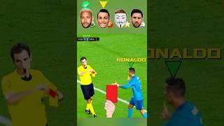 Neymar VS Ronaldo VS Messi - Against Referee  #shorts