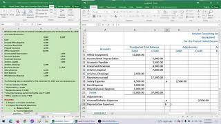 Worksheet and Financial Statement Preparation - Comprehensive lecture with problem and answer