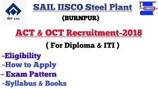 SAIL IISCO( BURNPUR) OCT/ACT Recruitment- 2018|| Exam Pattern|| Syllabus & Books||