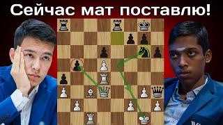 Нодирбек Абдусатторов - Рамешбабу Прагнанандха | Tata Steel Chess India 2024 | Рапид | Шахматы