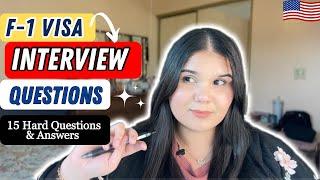 15 Hard Questions + Answers For USA F-1 Visa Interview #f1visainterview #usavisa #studentvisa