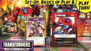 How to Play TRANSFORMERS Deck Building Game with Set-Up and Solo Playthrough