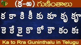 గుణింతాలు (క - ఱ) How to Write Guninthalu in telugu Full Ka to Rra| Telugu #Guninthalu updated 2023