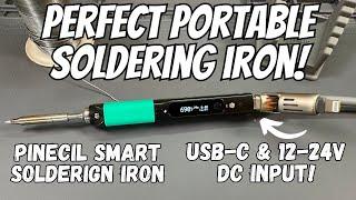 This Pinecil Smart Soldering Iron Powers With USB-C or 12-24V DC!