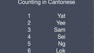 Counting to 10 in Cantonese (Chinese)