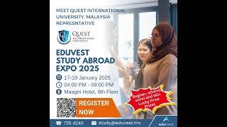  Meet QUEST International University, Malaysia at Eduvest Study Abroad Expo 2025!