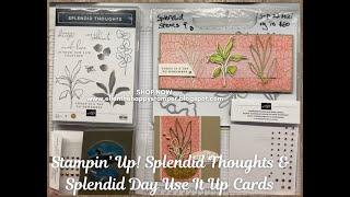 Stampin’ Up! Splendid Thoughts & Splendid Day Use It Up Cards #stampinup #cardmaking #papercrafts