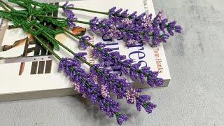 Лаванда из бисера. Цветы из бисера. Beaded lavender. Beaded flowers