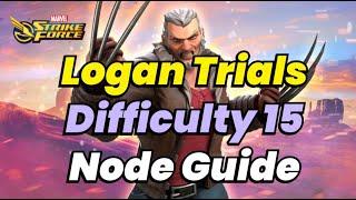 Logan Trials: Difficulty 15 Min/Max TEAMS WORK! 7-STAR LOGAN UNLOCKED F2P | MARVEL Strike Force