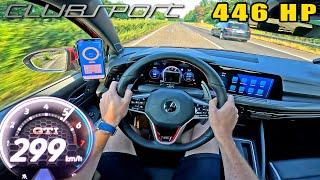 446HP VW Golf MK8 GTi CLUBSPORT | TOP SPEED on AUTOBAHN