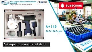 cannulated orthopedic drill for bone surgery