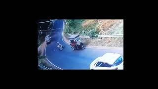 Bullet Rider Overtaking On A Curv Crashes Into Tata Punch