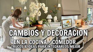 CAMBIOS y DECORACIÓN  ELEGANTE de la COCINA - COMEDOR Ideas DE LUJO para INTEGRARLOS con ARMONÍA