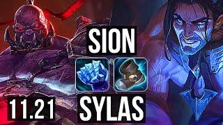 SION vs SYLAS (TOP) | Rank 6 Sion, 2/1/6 | KR Master | 11.21