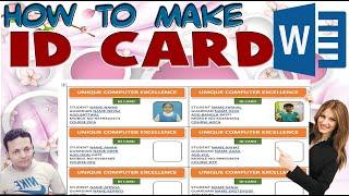 HOW to make ID CARD IN MICROSOFT WORD  #microsoftword