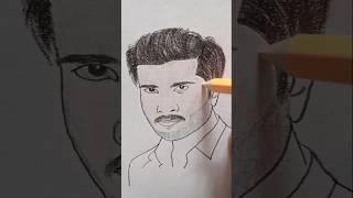 How to draw actor Feroz khan face sketch art. AR Drawing with me. #art #ardrawing #sketch #shorts