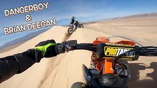 RIDING THE DUNES WITH DANGERBOY FOR THE FIRST TIME ON 450s!!!