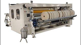 High speed maxi roll slitting rewinding machine