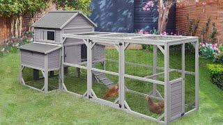 Aivituvin AIR46 Large Chicken Coop with Run for 8 10 Chickens