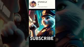 LITTLE CAT FATHER POLICE OFFICER #funny #success #shortvideos #shortsfeed #cat #viralvideos #sub .