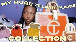 vlogmas day 9: black owned *luxury* Telfar purse collection || purse collection 2024 #telfarbag