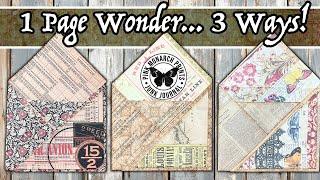 1 Page Wonder and 3 Ways to use it! Easy Junk Journaling