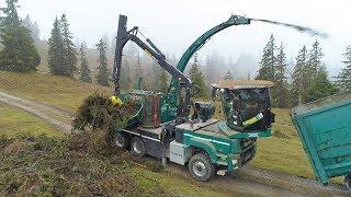 JENZ Chippertruck HEM 593 R Cobra bei Lener Hackgut in Tirol