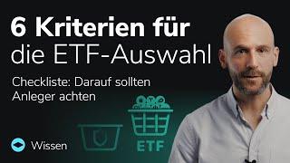 6 Kriterien, um den richtigen ETF zu finden