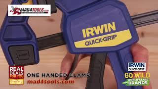 One Handed Bar Clamp Spreader 300mm / 12" Quick-Grip Quick-Change Irwin Demo