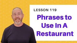 Spanish Phrases To Use in A Restaurant | The Language Tutor *Lesson 119*