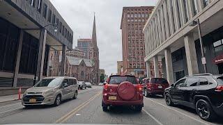 Buffalo New York Downtown Drive | Along Main Street to Buffalo Zoo 4K