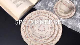 빈티지 시라쿠스 아르카디아 5피스 디너세트 앤틱그릇 빈티지 그릇 syracuse srcadia vintage china antique