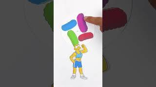 guess real hair colour of marge simpson #shorts #art #margesimpson