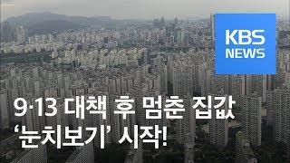 [경제 인사이드] 일단 멈춘 집값…하반기 부동산 시장 전망은? / KBS뉴스(News)