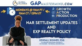 NAR Settlement Updates and eXp Realty Policy Kendall Bonner