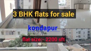 Ready to move flats for sale in Hyderabad kondapur || 3 BHK flat for sale in kondapur ||