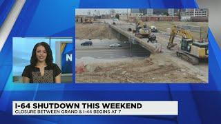 Both directions of I-64 in St. Louis closing this weekend for bridge removal