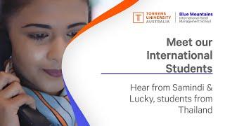 Meet Samindi & Lucky, students from Thailand |  International Hotel & Resort Management