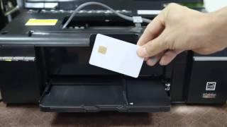 RFID Smart Inkjet PVC Card Printing By Epson T50 Printer With Ink Dry Fast