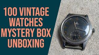 100 Vintage Watches Unboxing Mystery Box! Omega and Rolex?