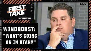 ‘What’s going on in Utah?’ - Brian Windhorst EPIC break down of Jazz’s strange trade | First Take