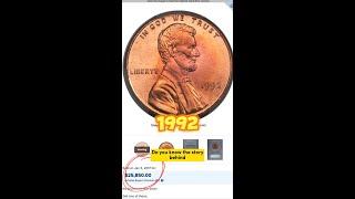 1992 Close AM Penny? Only Few Exist. Do you know why? #coin  #penny  #coincollecting