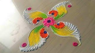 Easy and simple Rangoli designs / rangoli by Jyoti Rathod #95