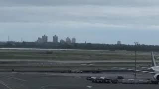 American Airlines Airbus leaves J.F.K. Airport