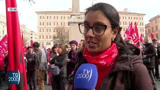 Anche a Roma manifestazione nel giorno dello sciopero generale contro la Manovra