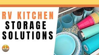 Small RV Kitchen Storage Solutions! How I Organize Cabinets, Drawers and Refrigerator in Sol Horizon