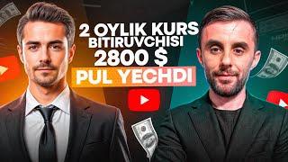  2 OYLIK KURS BITIRUVCHISI 2800 PUL YECHDI   //  HOLITECH BU JUDA OSON // AMERICAN YOUTUBE 