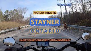 Trip 3 Part 51 Riding to Stayner Ontario on Harley Davidson Fat Boy 30th Anniversary, HD S1E80