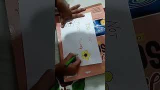 Poster of flowers #drawing #drawing tutorial#Noor talent
