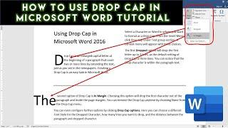 How to Insert Drop Cap in Microsoft Word Tutorial